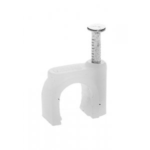 4510-08, скоба-держатель полипропилен. д/кабеля круглого 8мм (100шт.)