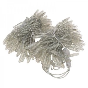 НИТЬ flashing (каждый 5-ый) 10м, прозрачный ПВХ, 100 LED ТЕПЛЫЙ БЕЛЫЙ, соединяется, 24В (нужен трансформатор 531-100)