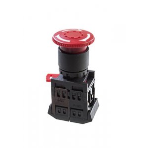 BBG10-AE-K04, Кнопка AE-22 "Грибок" с фиксацией красная 22мм