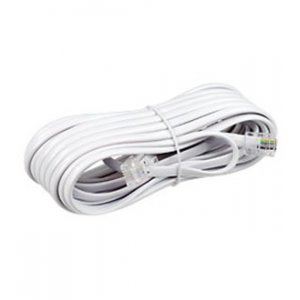 18-3051, Телефонный удлинитель 6P4C,L=5.00м., белый