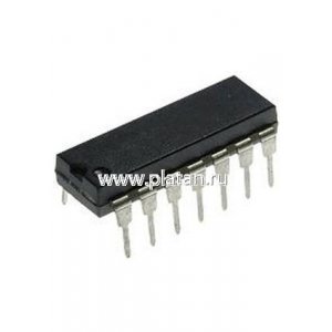 SN74HC393N, Два 4-битных двоичных счетчика, [DIP-14]