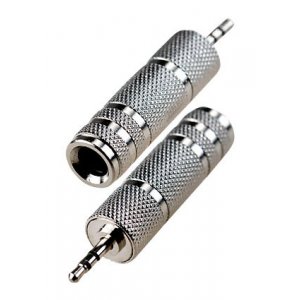 2-026, переходник 2.5мм штекер стерео - 6.35мм гнездо стерео металл