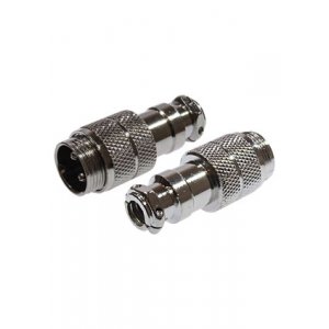 1-563-2, разъем MIC-16 2 контакта штекер металл на кабель