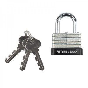 Навесной замок серия «Сталь» наборный 30 мм ЧЕТЫРЕ СЕЗОНА