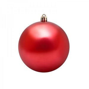 Елочная фигура «Шар» глянцевый 10 см, цвет красный (цена за 1 шт.)