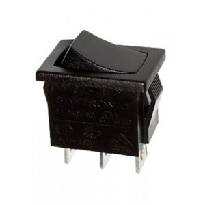 R19A-22BBOT-G, переключатель клавишный ON-ON 250В 6A (аналог B100H SWR42)