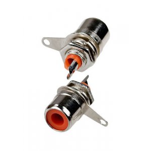 1-290 RD (RS-104), гнездо RCA металл на корпус красный