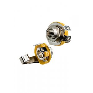 1-170(ST-316), гнездо аудио 6.35мм моно металл на корпус с откл. с гайкой