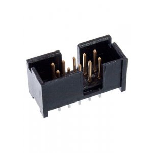 5103308-1, AMP-Latch-10 вилка на плату прямая 2.54мм без защелки