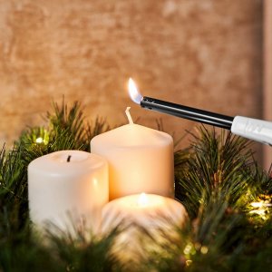 Бытовая газовая пьезозажигалка с классическим пламенем многоразовая (1 шт.) белая СК-306 СОКОЛ