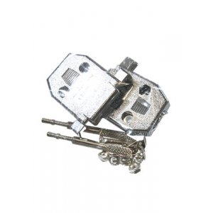 DNT-15C (DS1046-15 C1L), Корпус к 15pin D-SUB, с удлиненными винтами, металлизированный