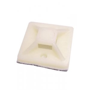 07-2020, площадка 20х20 мм под хомут 3,6мм  белая HC-101