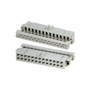 2-215919-6, AMP-Latch-26 розетка на шлейф 2,54мм с крышк.б/ф