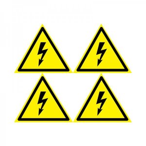 Наклейка знак электробезопасности «Опасность поражения электротоком» 130х130х130 мм REXANT 5 шт. наклеек