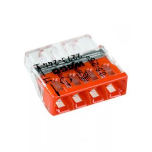 2273-244, электромонтажные экспресс-клеммы, 4х2.50 кв.мм, с пастой