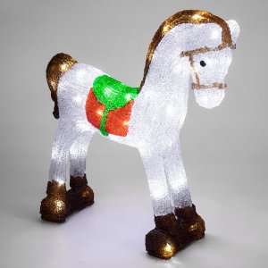 Акриловая светодиодная фигура «Лошадка» 38 см, 60 светодиодов