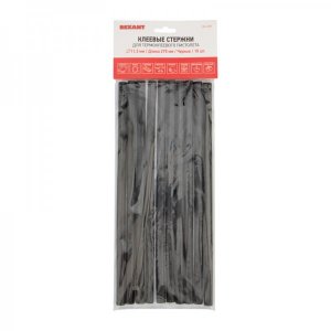 Клеевые стержни REXANT, Ø11 мм, 270 мм, черные, 10 шт., хедер     (это 09-1209, переход на упак.)