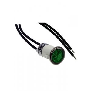 N-828BG-220V, лампа неоновая с держателем зеленая 220В d=13мм