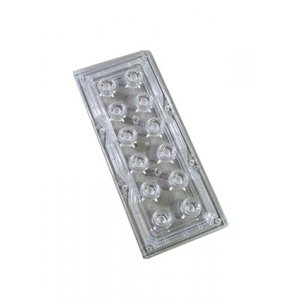 S01.01.01.220_IP-173X71-12-30, линза 173x71мм, 12 LED, 30 градусов, для 5050, IP67, PC, прозрачная,