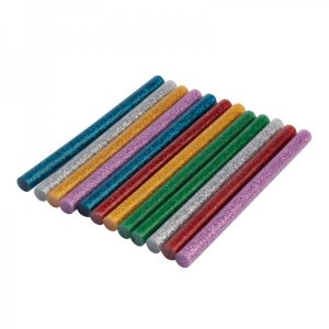 Клеевые стержни REXANT, Ø7 мм, 100 мм, цветные с блестками, 12 шт., блистер