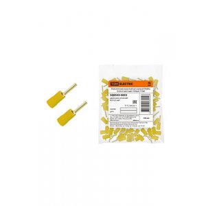SQ0545-0003, Наконечник круглый штыревой НкИш 4,0-6,0 желтый (уп.100шт)
