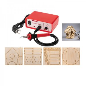 Набор для выжигания REXANT, «Кормушка для птиц», Выжигатель + 3D модель, 150х150 мм, пакет