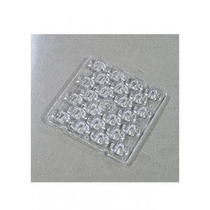 S01.01.01.049_SS-50X50-24-T2M, линза 50х50мм, 24 LED, 145х85 градусов, для 3030, PC, прозрачная, без