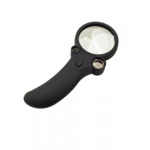 TH-600600, лупа круг.с подсвет. 4 св.диода+1уф d=65мм 2.5х/25х/55х