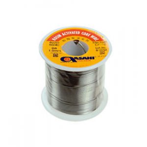 ПРИПОЙ ПОС60 ТР 1.0мм катушка 1кг флюс СF10 RA, ASAHI, припой, Sn60/Pb40, d=1.0мм, 1кг.,с флюсом CF1