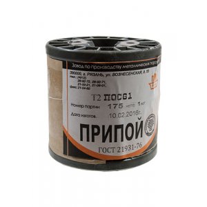 Припой ПОС61 ТР 2.0мм катушка 1кг