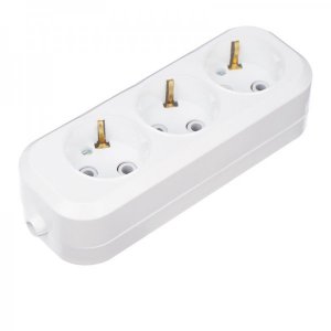 Колодка 3 гнезда с заземлением Rexant На экспорт не продавать!!!