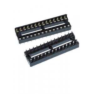 SCS-28, панелька для микросхем DIP 28 контактов узкая