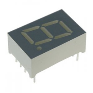 SA05-11YWA, светодиодный индикатор  желтый  ОА  12.7мм  1x7  4.7мКд