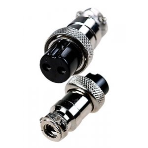 1-561-2, разъем MIC-16 2 Pin, "гнездо", металл на кабель