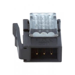 37103-A206-00E, IDC вилка на кабель 3 контакта шаг 2мм серая