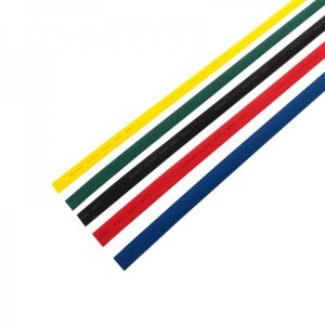 Набор термоусадочной трубки 15,0 / 7,5 мм, пять цветов (упак. 50 шт. по 1 м)  REXANT