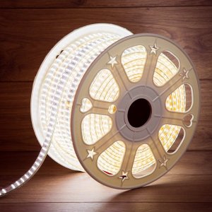 LED Лента 220В, 7.5x20мм, IP67, SMD 2835, 276 LED/м, Белый, 50м, без устан.набора