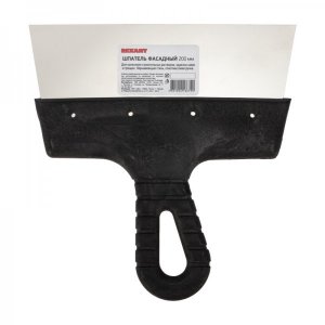 Шпатель фасадный 200 мм нержавеющая сталь, пластмассовая ручка