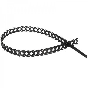 Стяжка полимерная многоразовая 300 х 10 мм, черная (упак. 20 шт)  REXANT