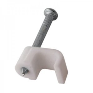 Крепеж кабеля плоский  4 х 2 мм, белый (упак. 50 шт)  REXANT