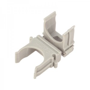 Крепёж-клипса для труб ø20 мм, серая (100 шт/уп)   REXANT