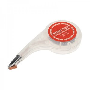 Оплетка для удаления припоя REXANT, медная, 3.0 мм x 1.5 м, диспенсер