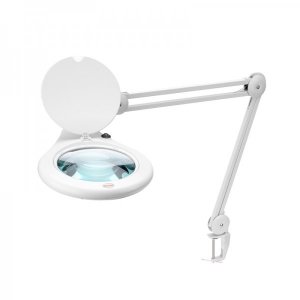 Лупа на струбцине круглая 5D с подсветкой 108LED, белая (8062D) REXANT