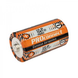Солевая батарейка Proconnect D (R20) ,D SIZE CARBON ZINC
