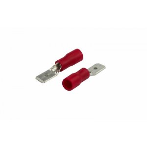 КЛЕММА ПЛОСКАЯ изолированная штекер - 4.8мм 0.5-1.5мм² (РПи-п 1.5-(4.8) / РПИп 1,25-5 / MDD1.25-187(8)) красный  REXANT