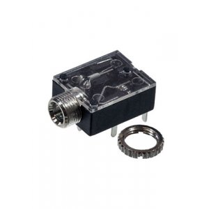 ST-214C-A-NB, гнездо стерео 3.5мм на плату с гайкой