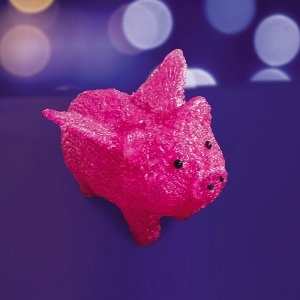 Акриловая светодиодная фигура "Поросенок с крылышками" 34 см, 112 светодиодов