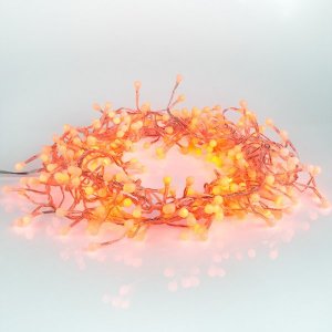 Мишура 6м, прозрачный ПВХ, 576 LED Красные, соединяется