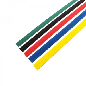 Набор термоусадочной трубки 25,0 / 12,5 мм, пять цветов (упак. 25 шт. по 1 м)  REXANT
