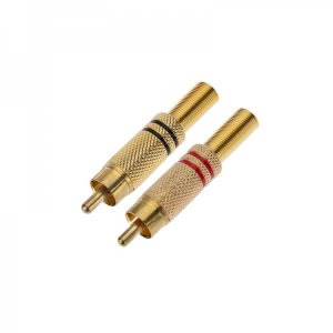 РАЗЪЁМ  шт  RCA  Металл  пайка  ZN  Черные/Красные  GOLD  PROCONNECT   (упак.черные 50шт/красные 50шт)